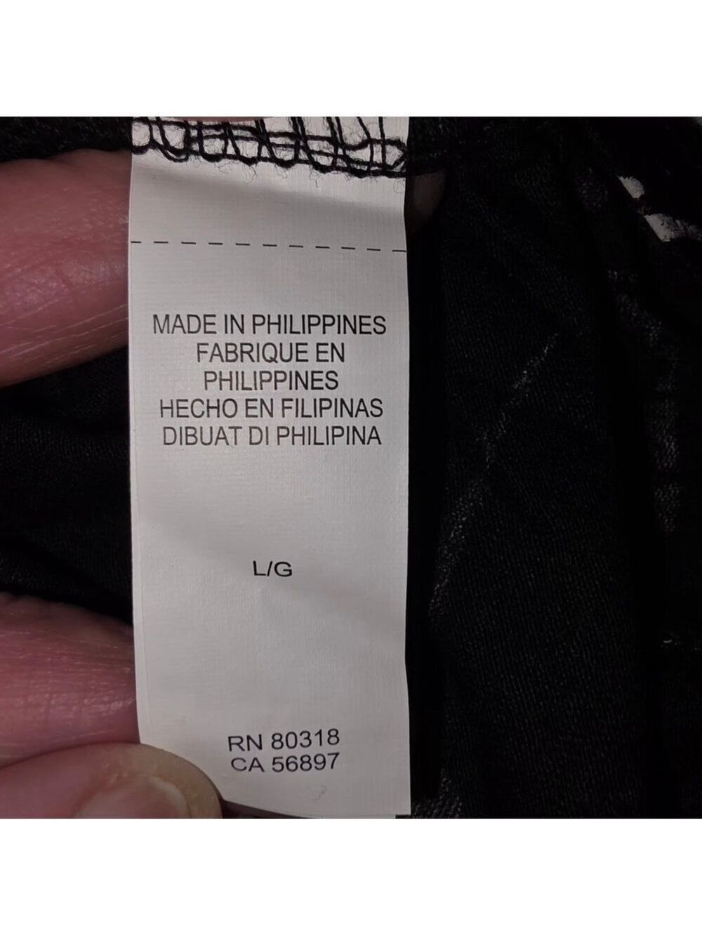 Lucky Brand Black White Floral Blouse Large #BL22 - Picture 9 of 10